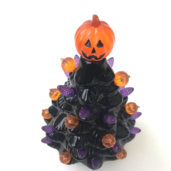 🖤New🧡 Retro💜 Small Ceramic Halloween Tree - Picture 4 of 12